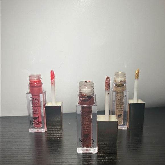 Kokie Crystal Fusion Liquid Eyeshadow Trio - Scarlet, Amber, Cocoa - Picture 2 of 2
